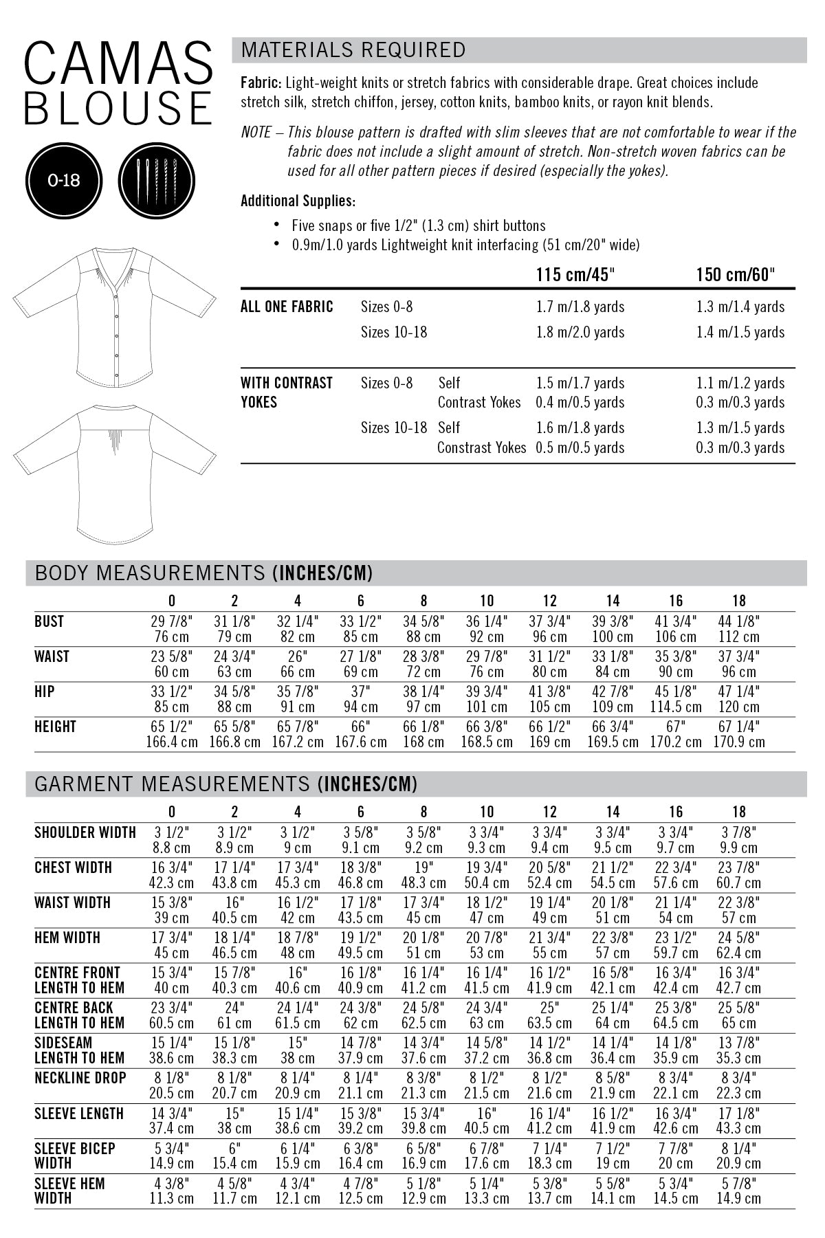 PDF Pattern - Camas Blouse | Thread Theory