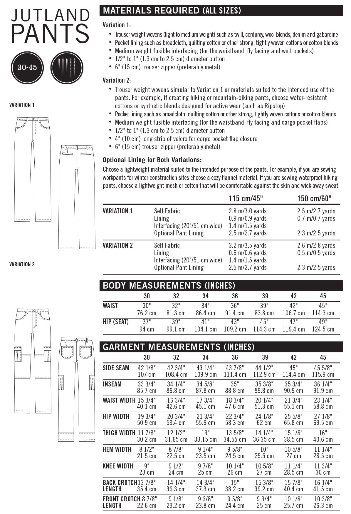 PDF Pattern - Jutland Pants | Thread Theory