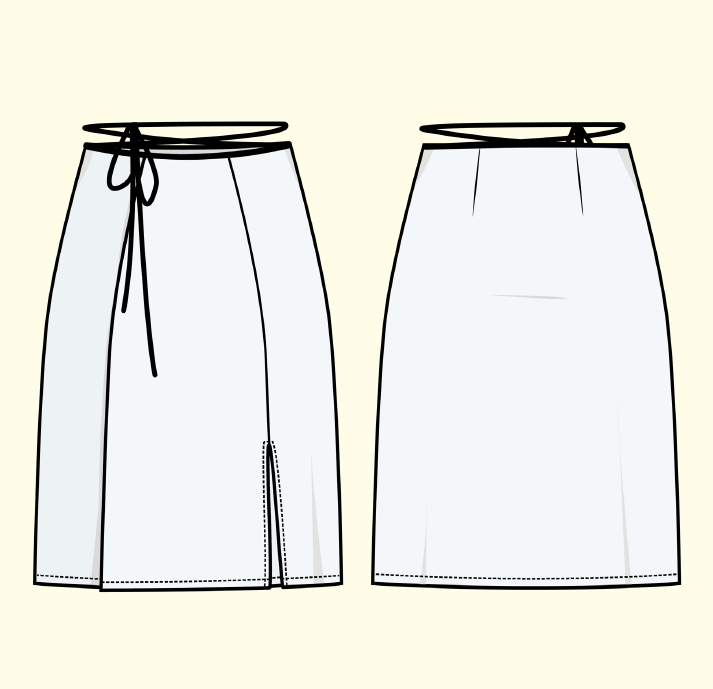 PDF Pattern - Strap Wrap Skirt | Puff and Pencil