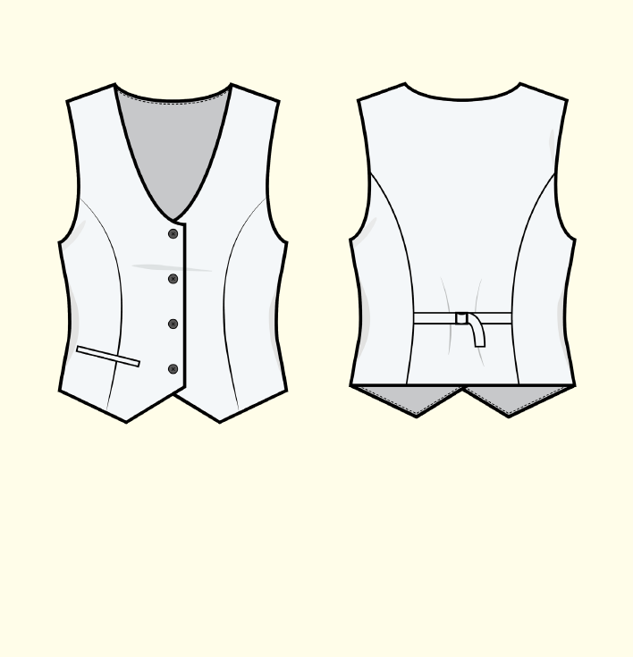 PDF Pattern - Waistcoat Vest | Puff and Pencil