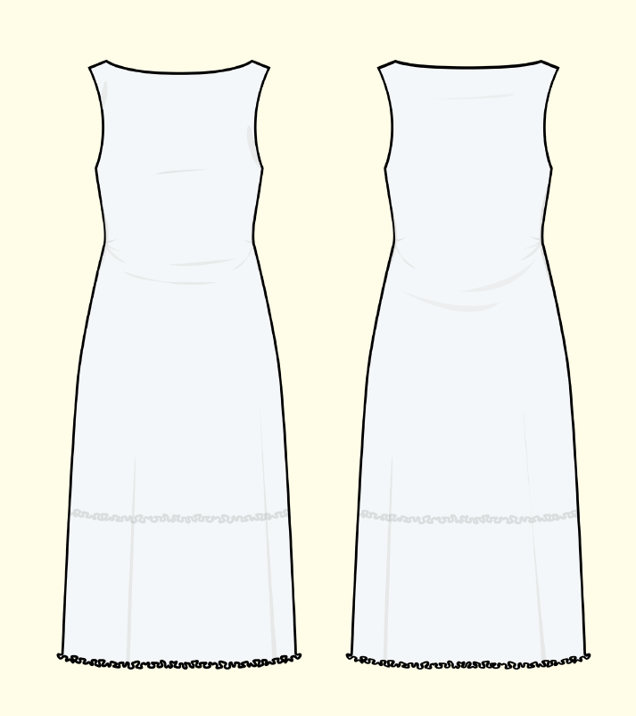PDF Pattern - Wavy Hem Dress | Puff and Pencil