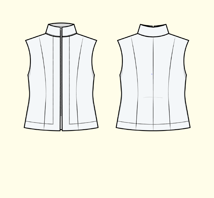 PDF Pattern - Zip Vest x Basic Sleeves | Puff and Pencil
