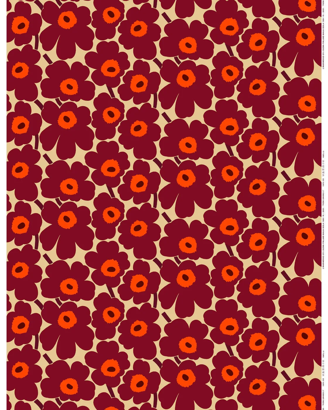 Marimekko - Pieni Unikko 2 - Organic Cotton - Wine
