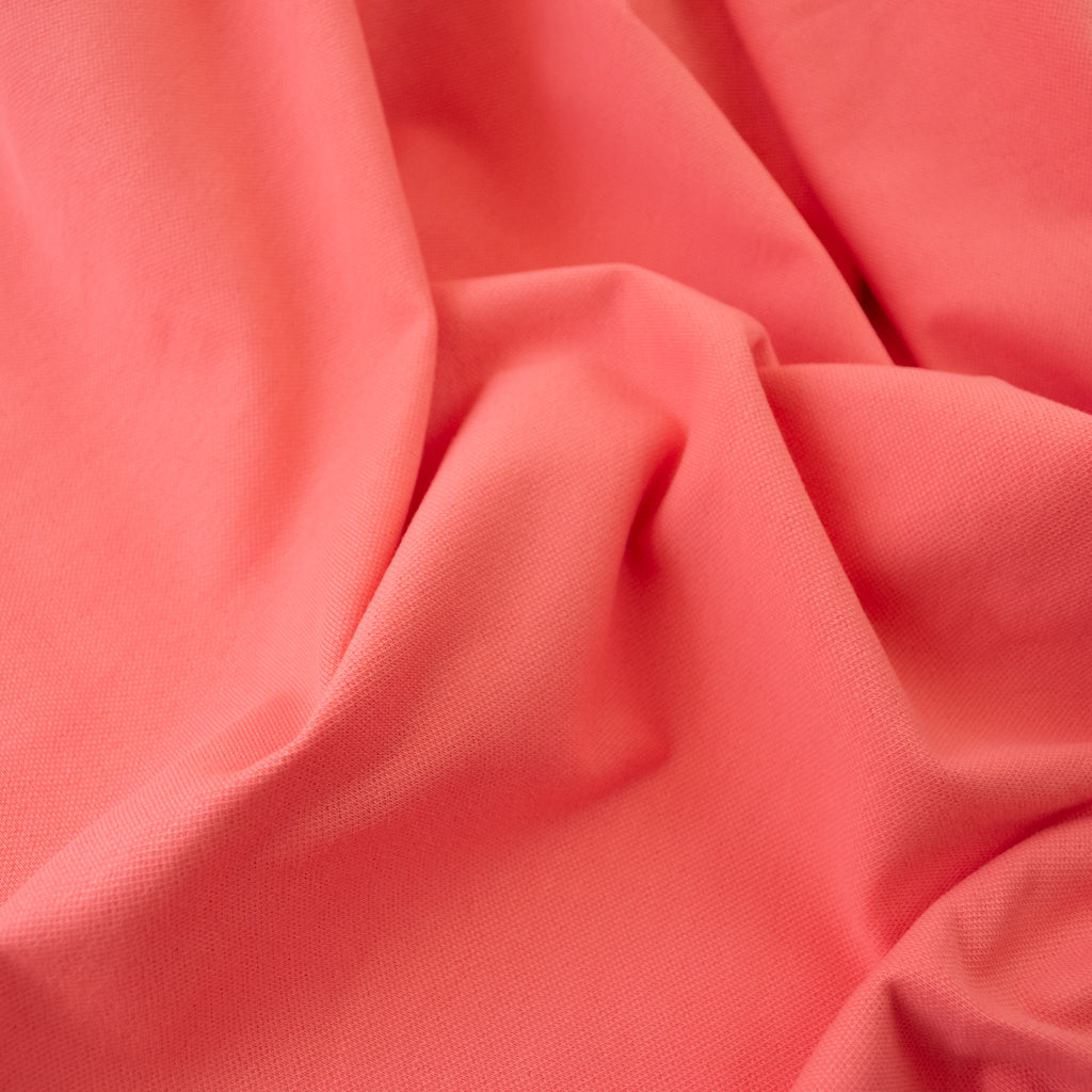 Piqué Cotton Jersey - Coral