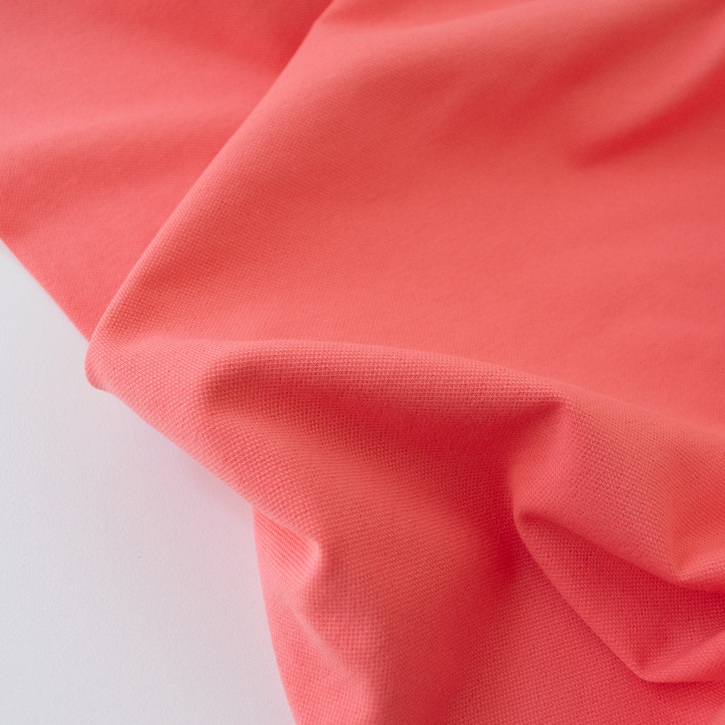 Piqué Cotton Jersey - Coral