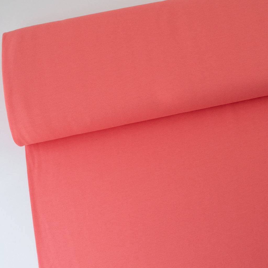 Piqué Cotton Jersey - Coral