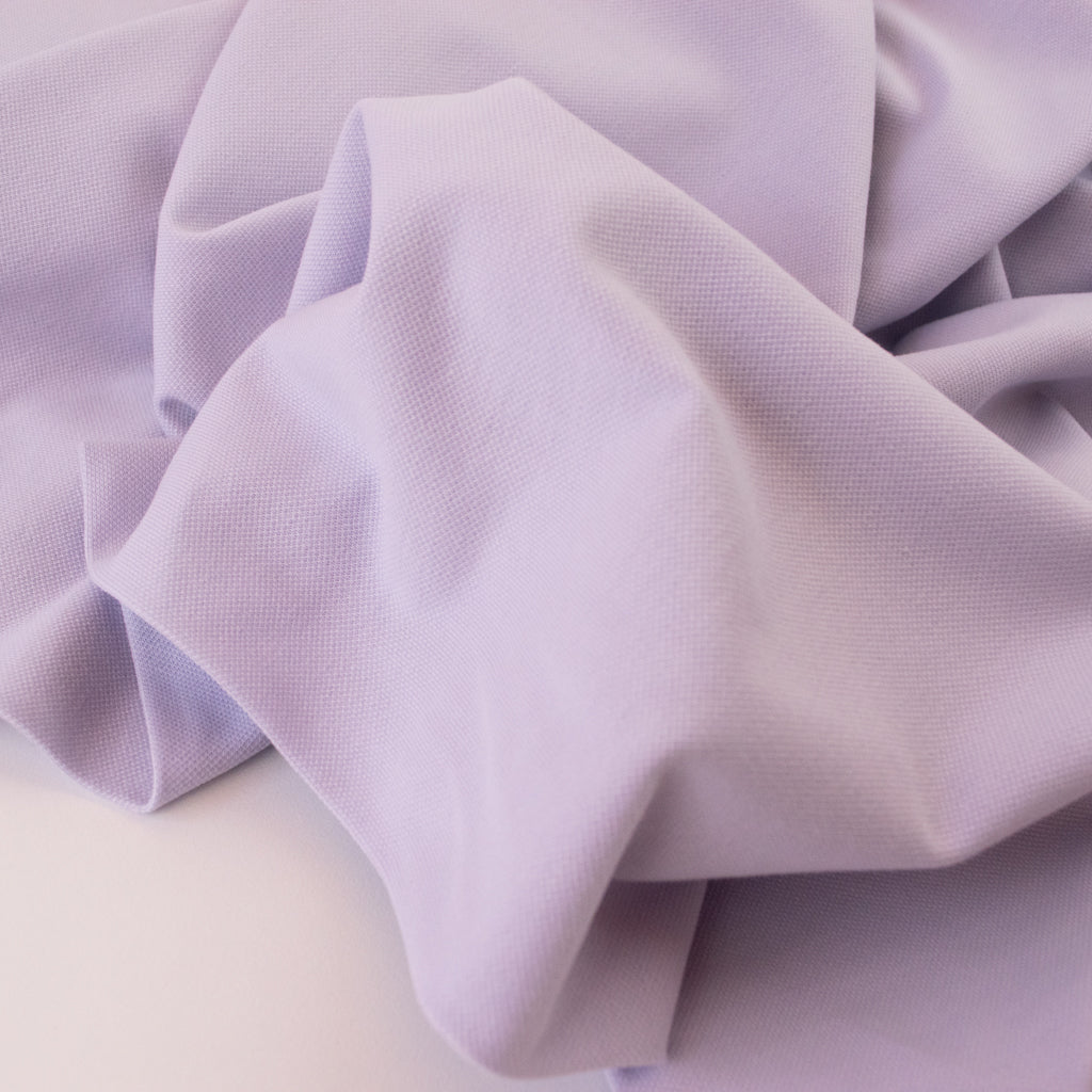 Piqué Cotton Jersey - Pale Lavender