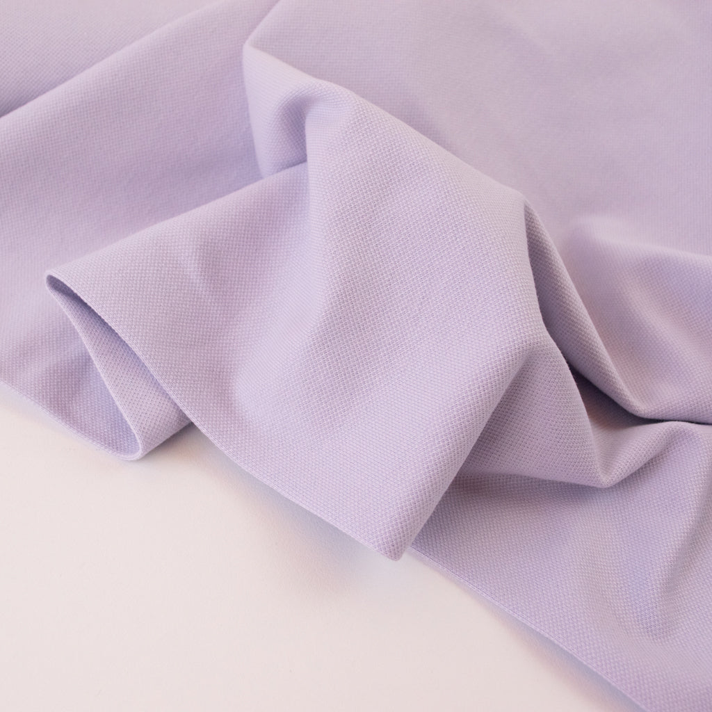 Piqué Cotton Jersey - Pale Lavender