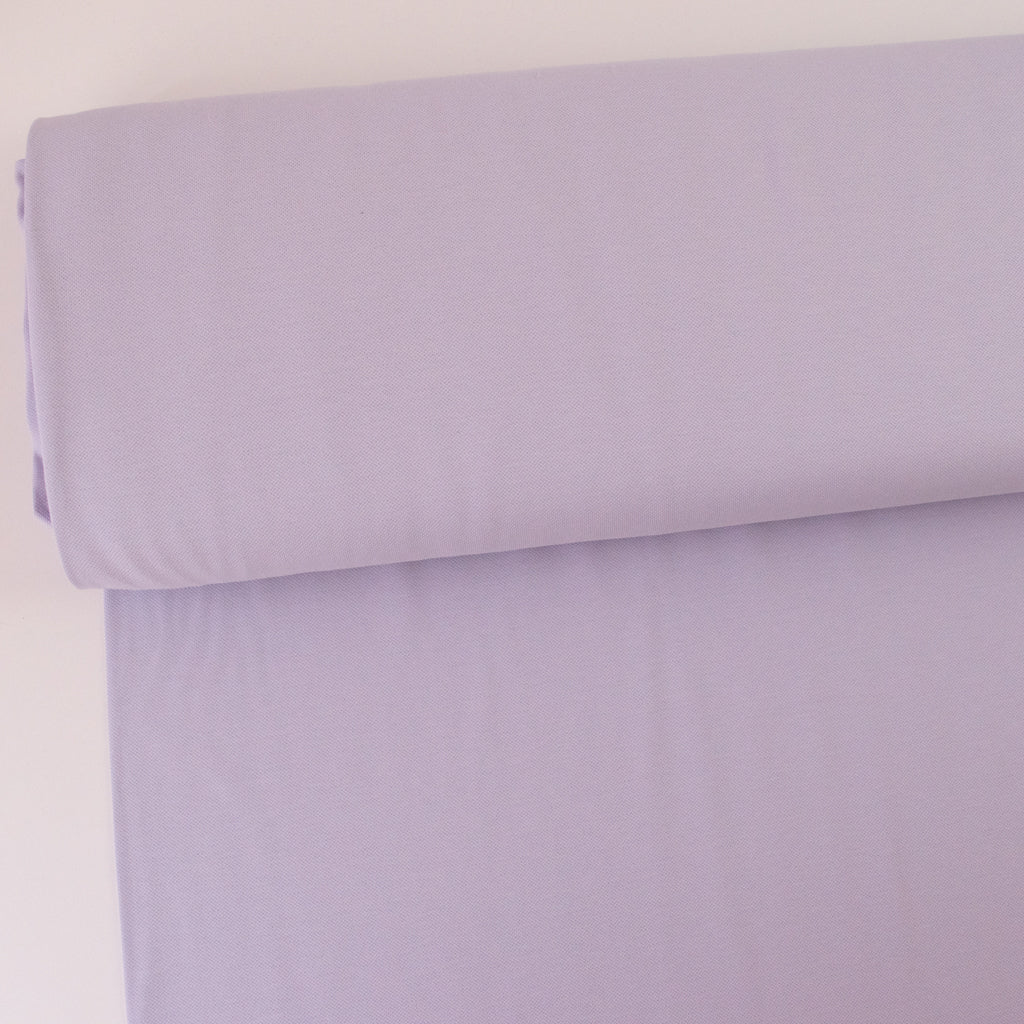 Piqué Cotton Jersey - Pale Lavender