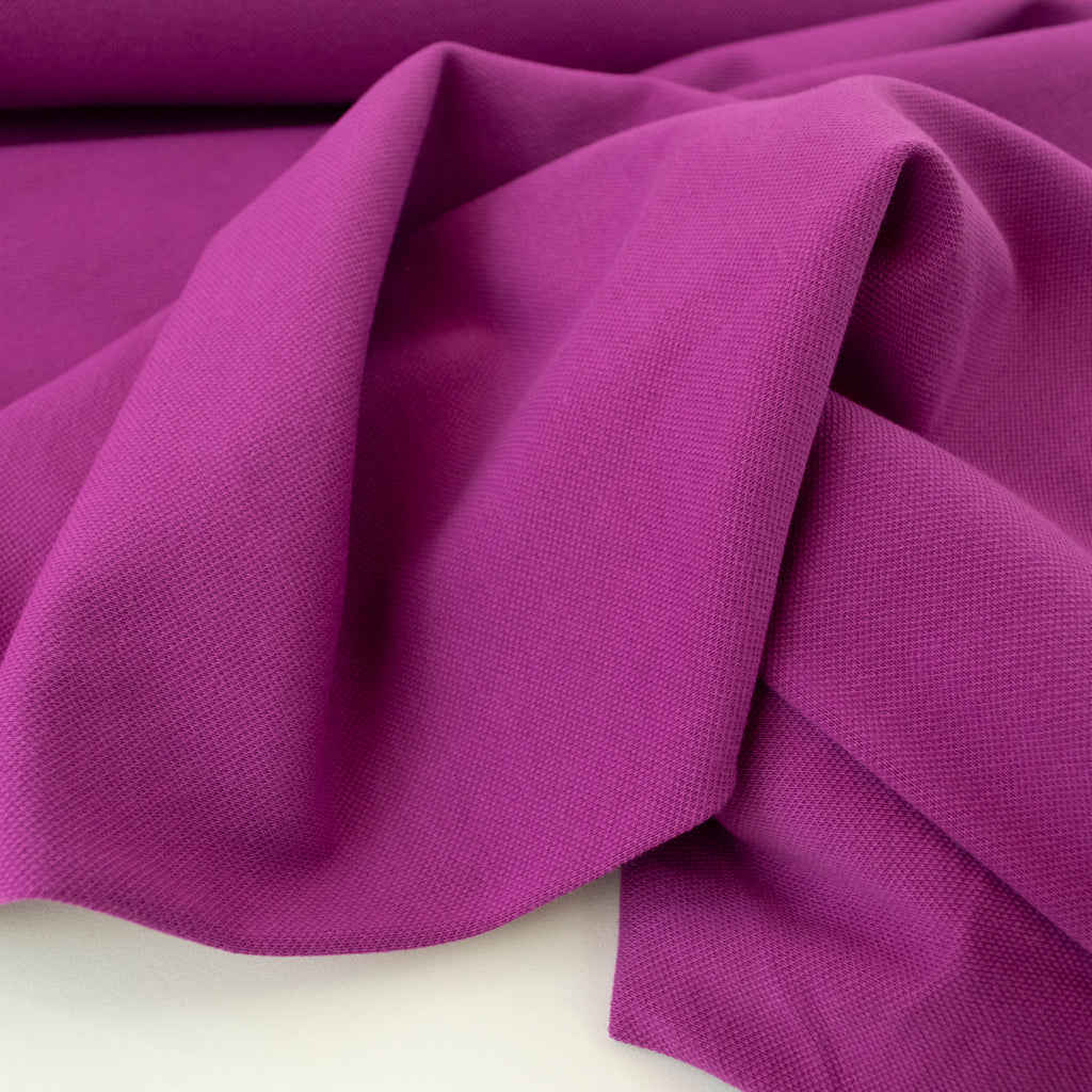 Piqué Cotton Jersey - Berry