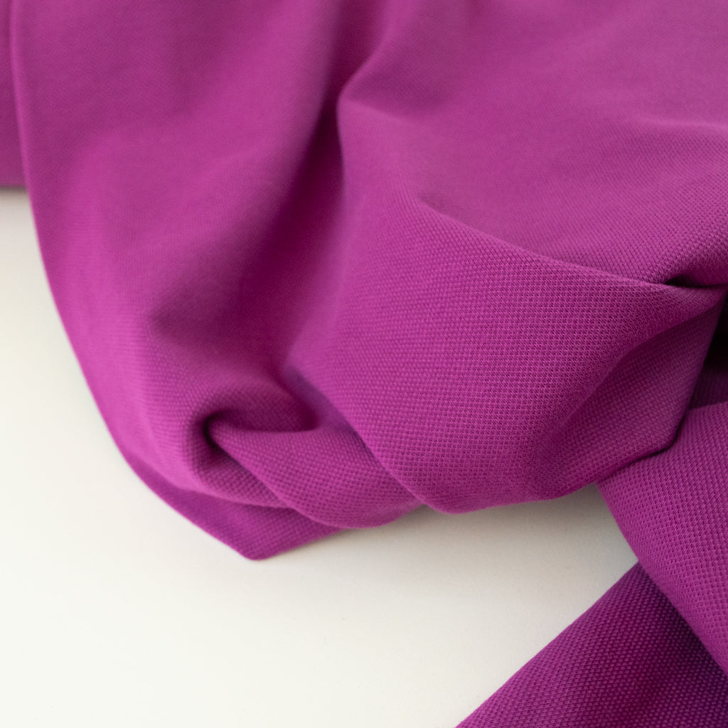 Piqué Cotton Jersey - Berry