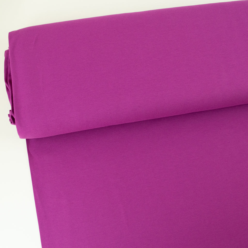 Piqué Cotton Jersey - Berry