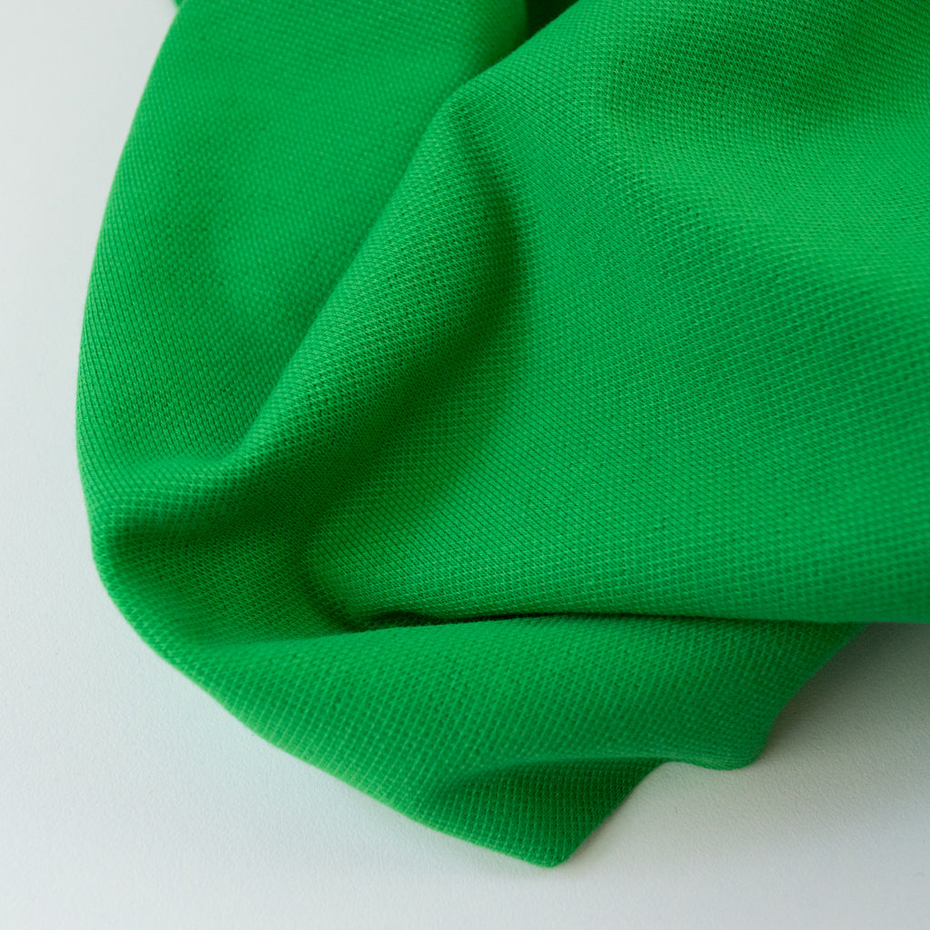 Piqué Cotton Jersey - Grass Green