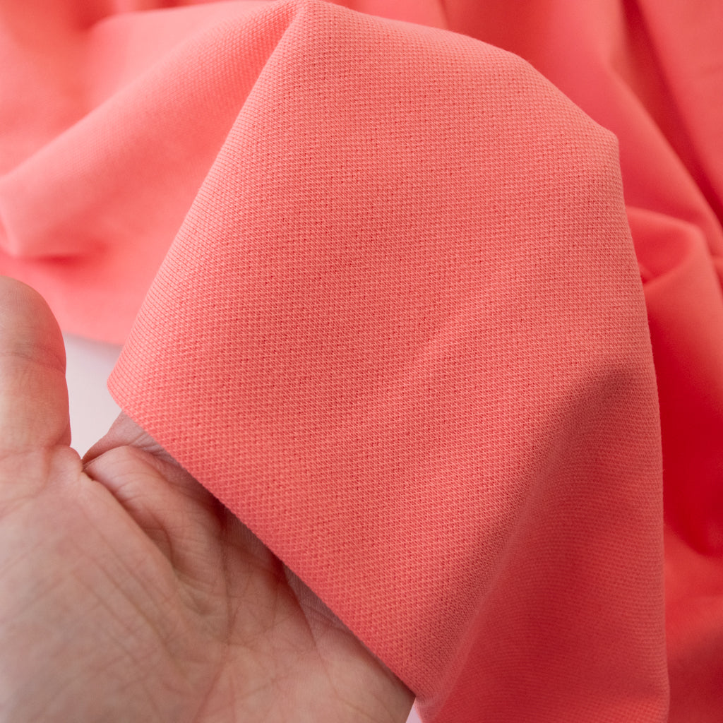 Piqué Cotton Jersey - Coral