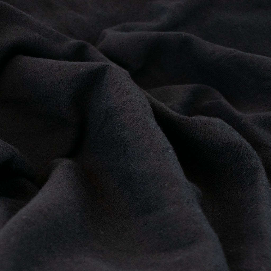 Pointelle Cotton Jersey - Black