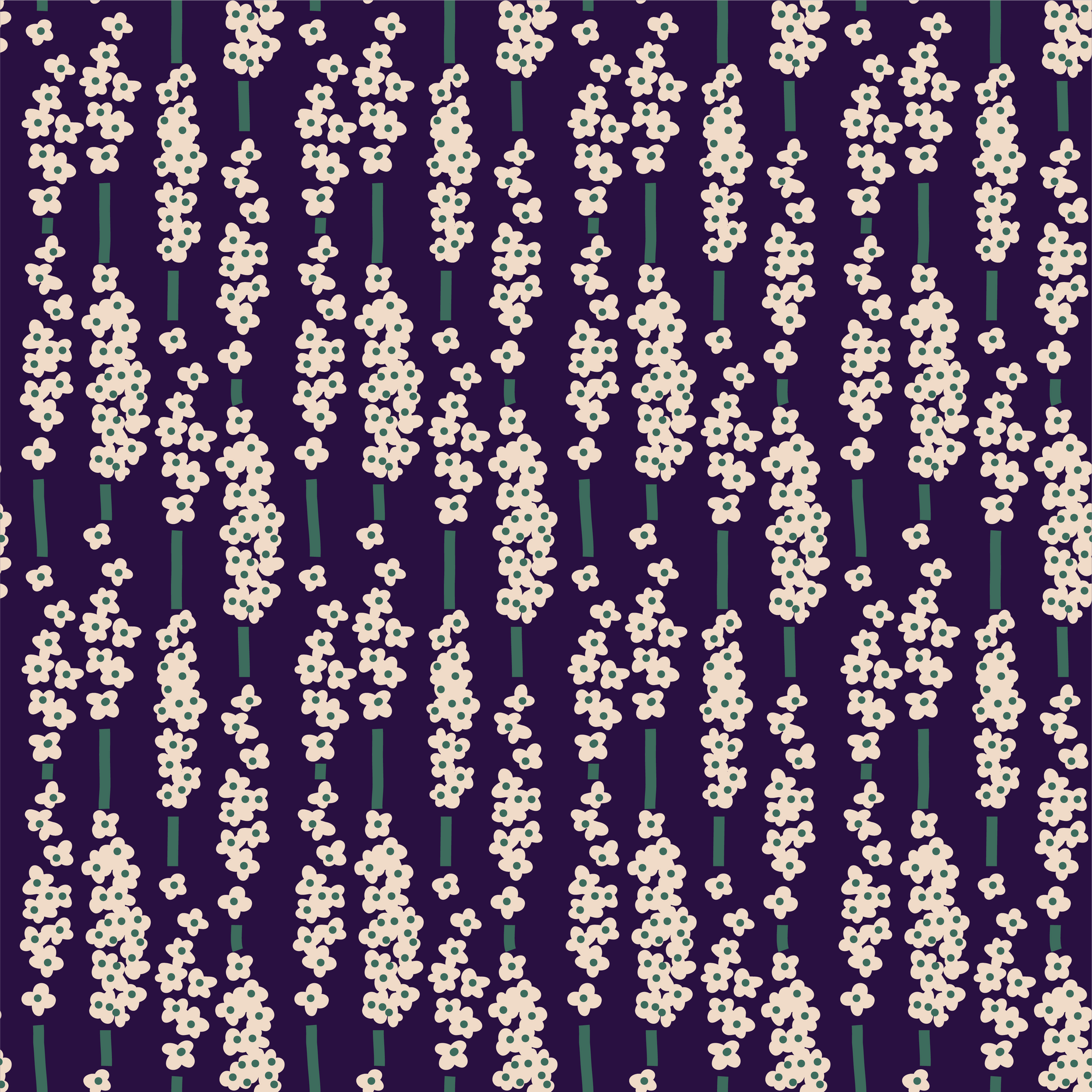 Jessica Nielsen - Cotton Jersey - Purple Blossoms