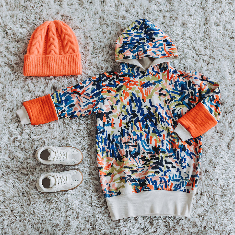 See You At Six - Quilted Knit - Flame Red