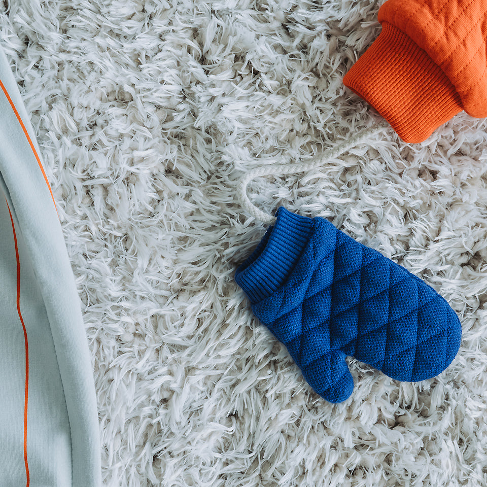 See You At Six - Quilted Piqué Knit - Surf The Web Blue