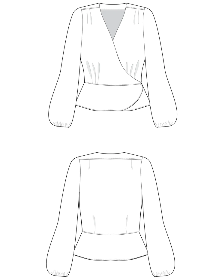 PDF Pattern - Romy Wrap Top + Dress | Pattern Scout