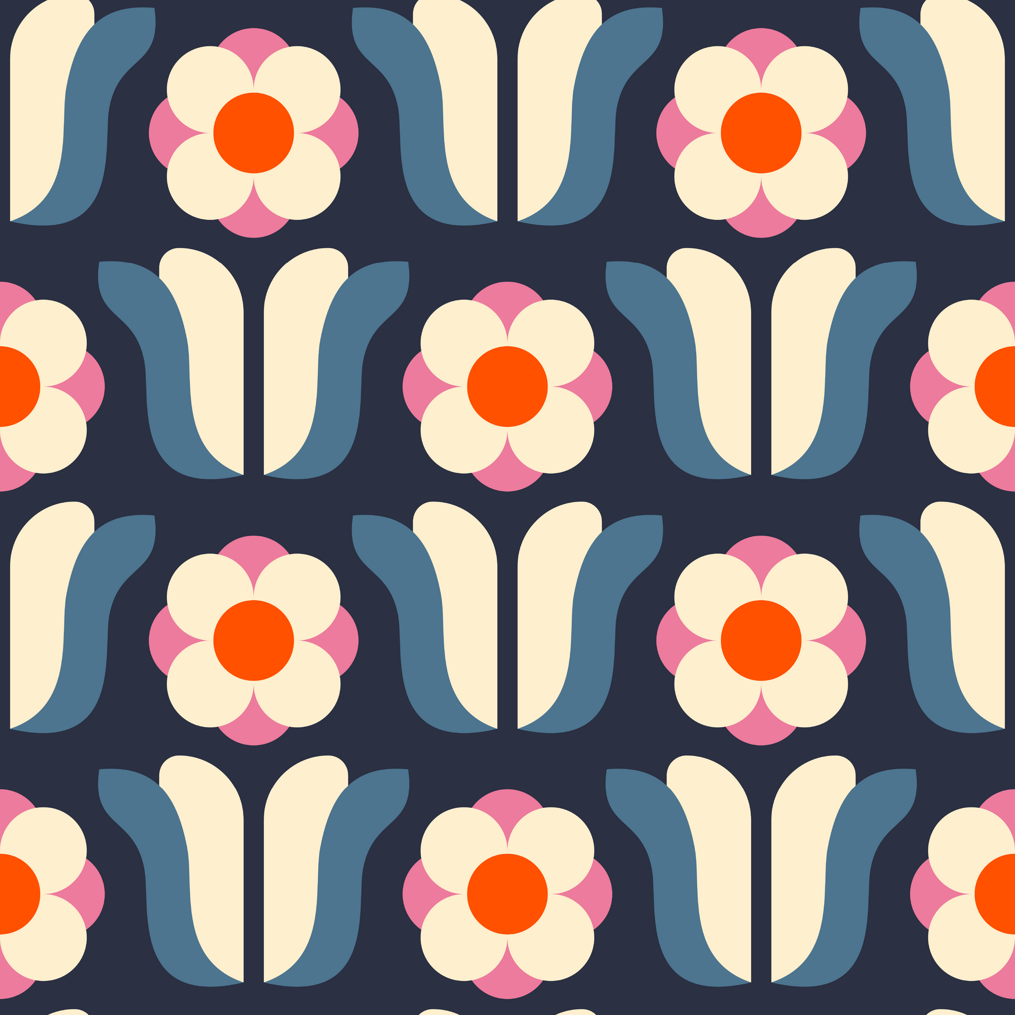 RouCouCou - Cotton Jersey - Retro Daisies