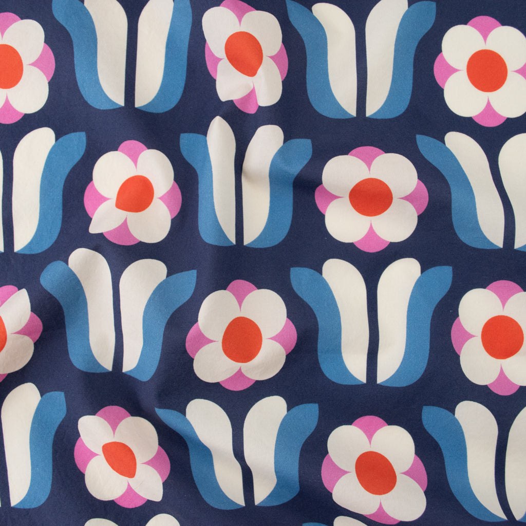 RouCouCou - Cotton Lawn - Retro Daisies