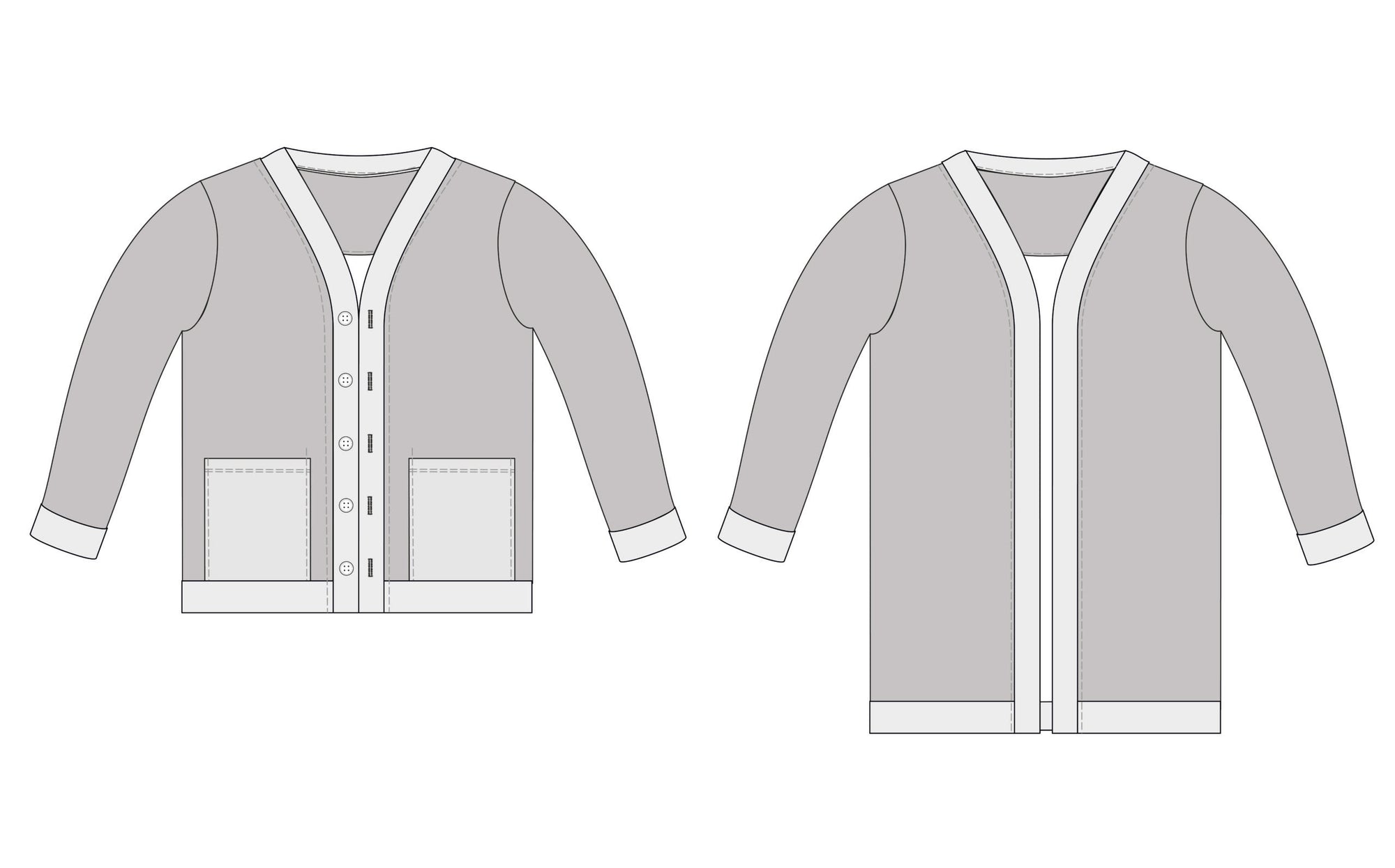 PDF Pattern - Salt Air Cardigan - Child | Waves & Wild