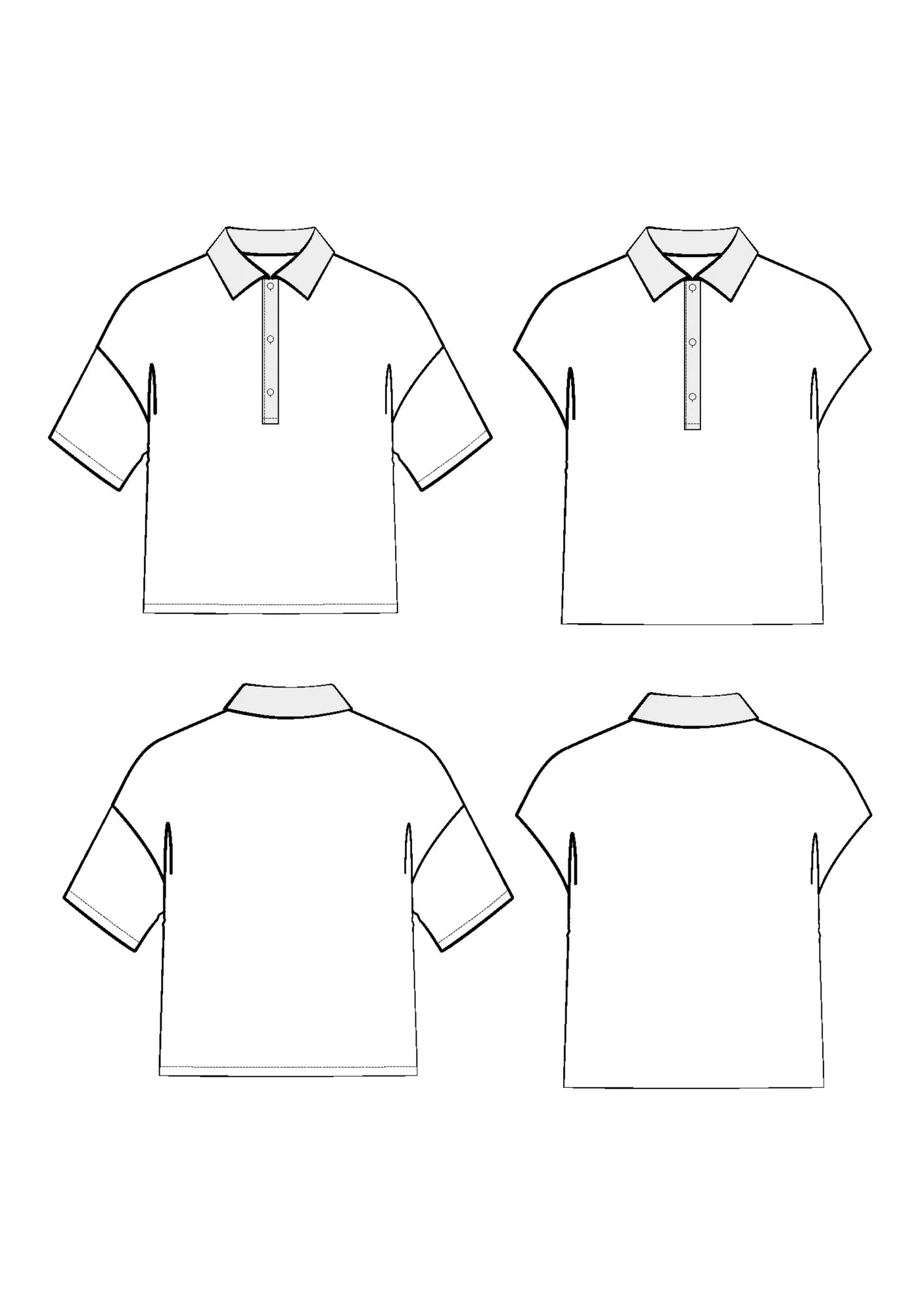 Malibu Polo - Sewing Pattern | Maison Fauve