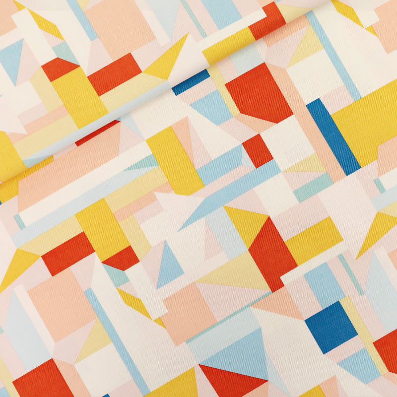 See You At Six - Cubistics - Cotton Canvas Gabardine Twill - Off-White