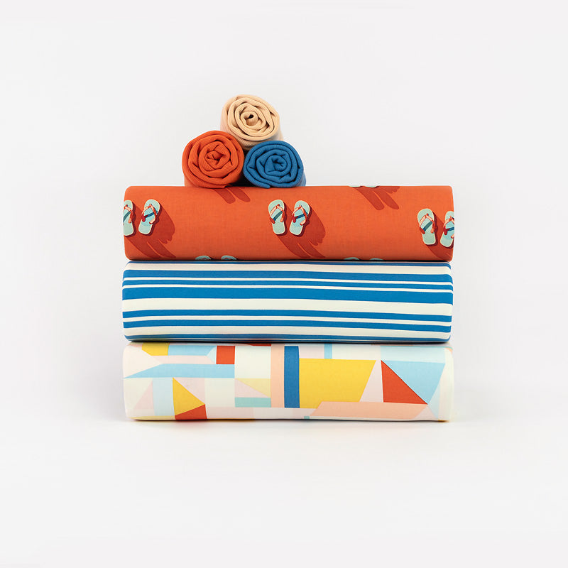 See You At Six - Flip Flops - Cotton - Puffin's Bill Red