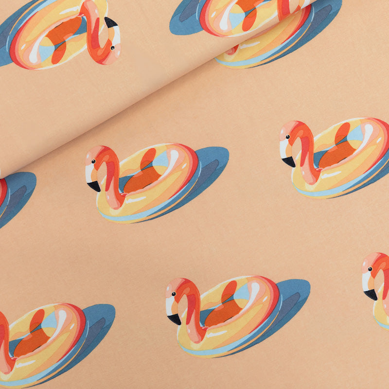 See You At Six - Inflatable Flamingos - French Terry - Peachy Beige