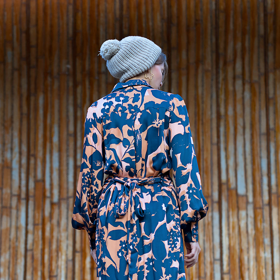 See You At Six - Shadow Flowers - Viscose Rayon Satin