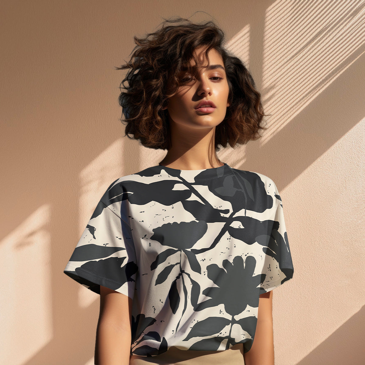 Light & Lush - Viscose Twill - Shadow Flowers