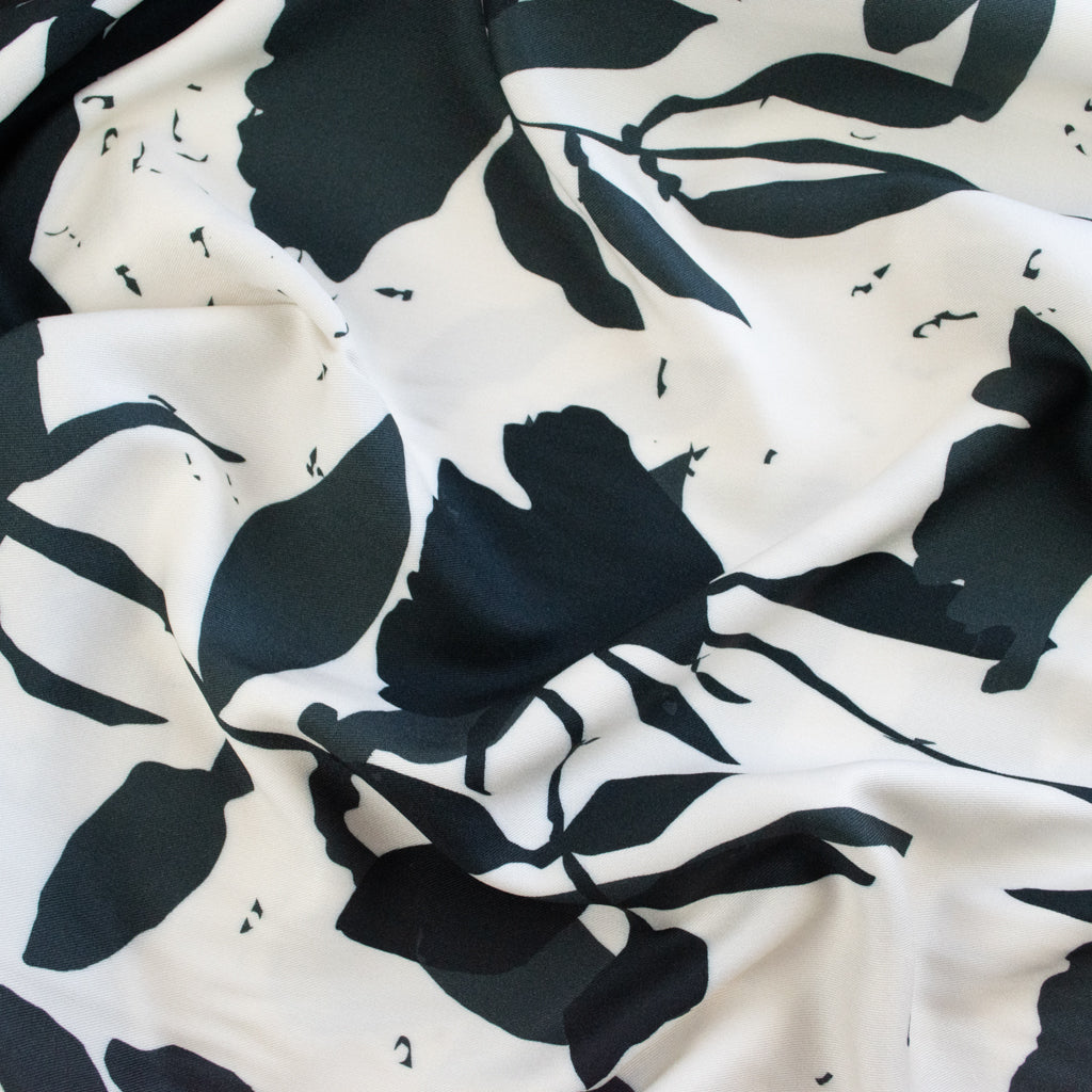 Light & Lush - Viscose Twill - Shadow Flowers