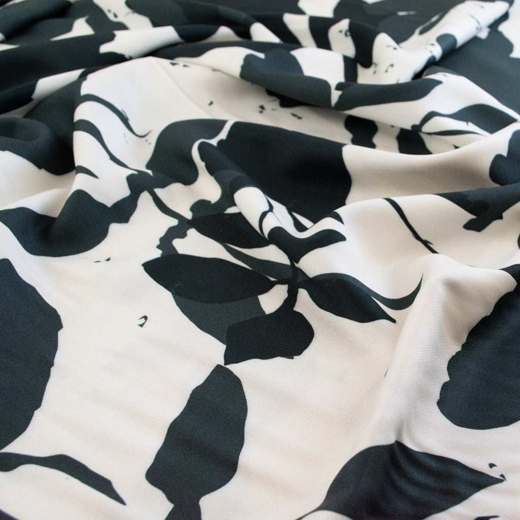 Light & Lush - Viscose Twill - Shadow Flowers