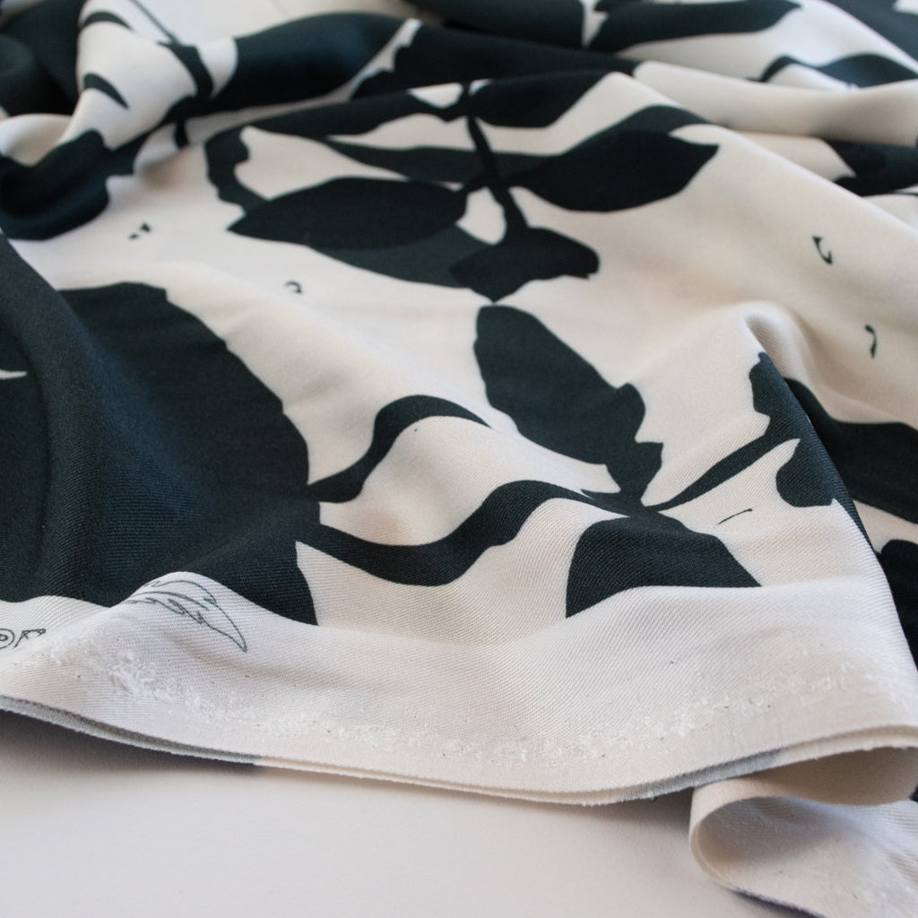 Light & Lush - Viscose Twill - Shadow Flowers