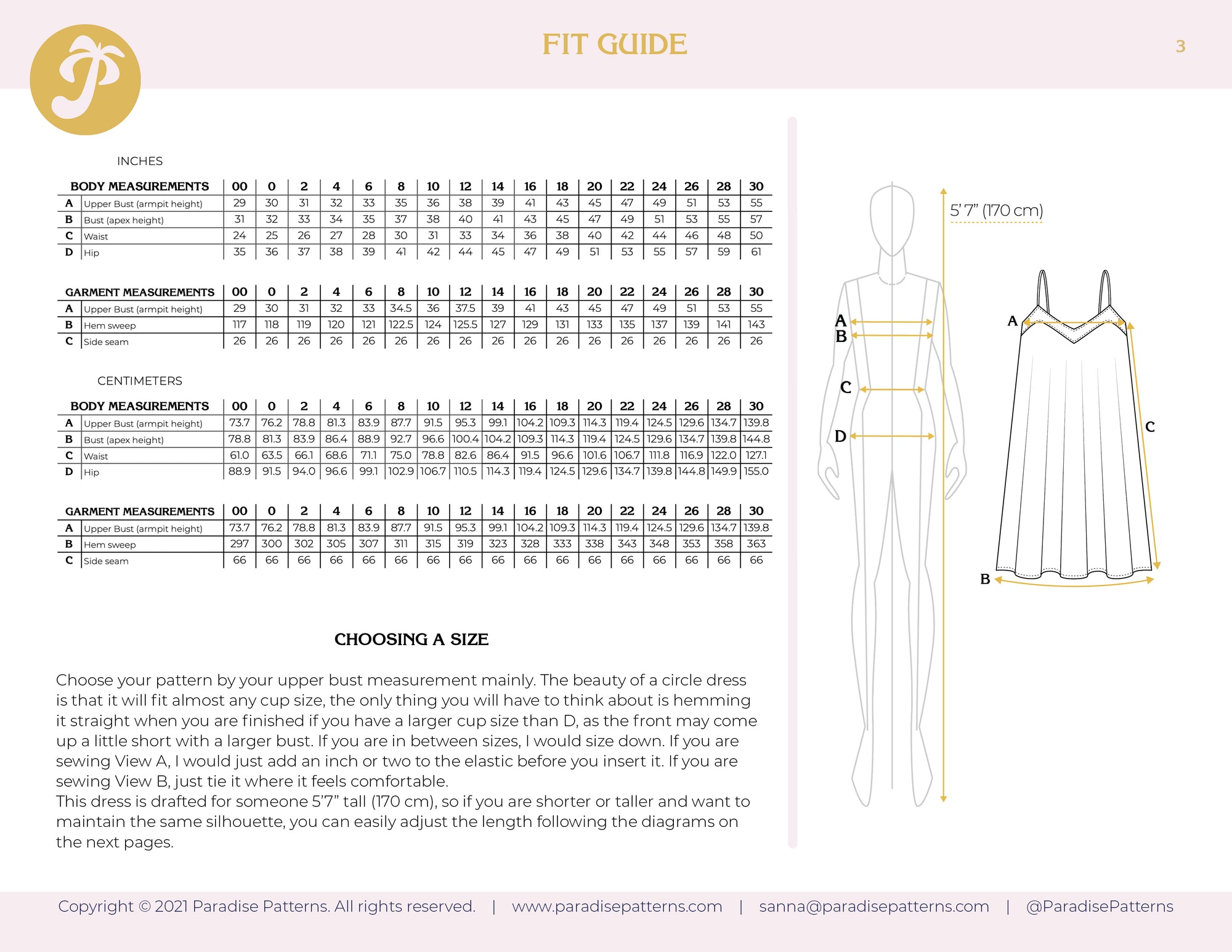 PDF Pattern - Smultron Dress | Paradise Patterns