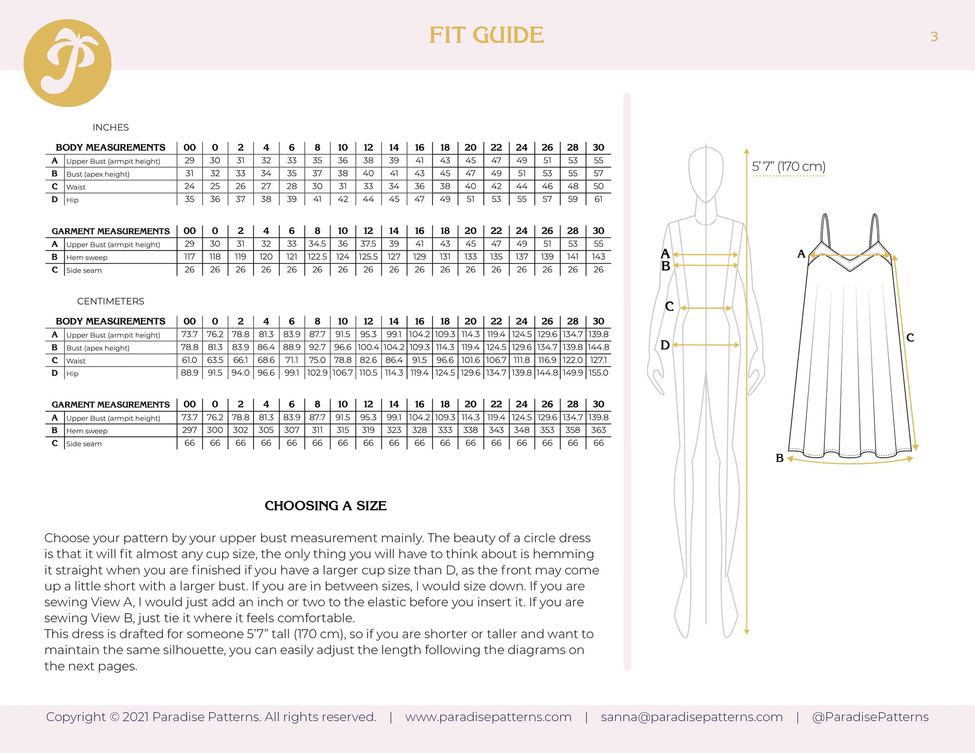 PDF Pattern for Kit - Smultron Dress | Paradise Patterns