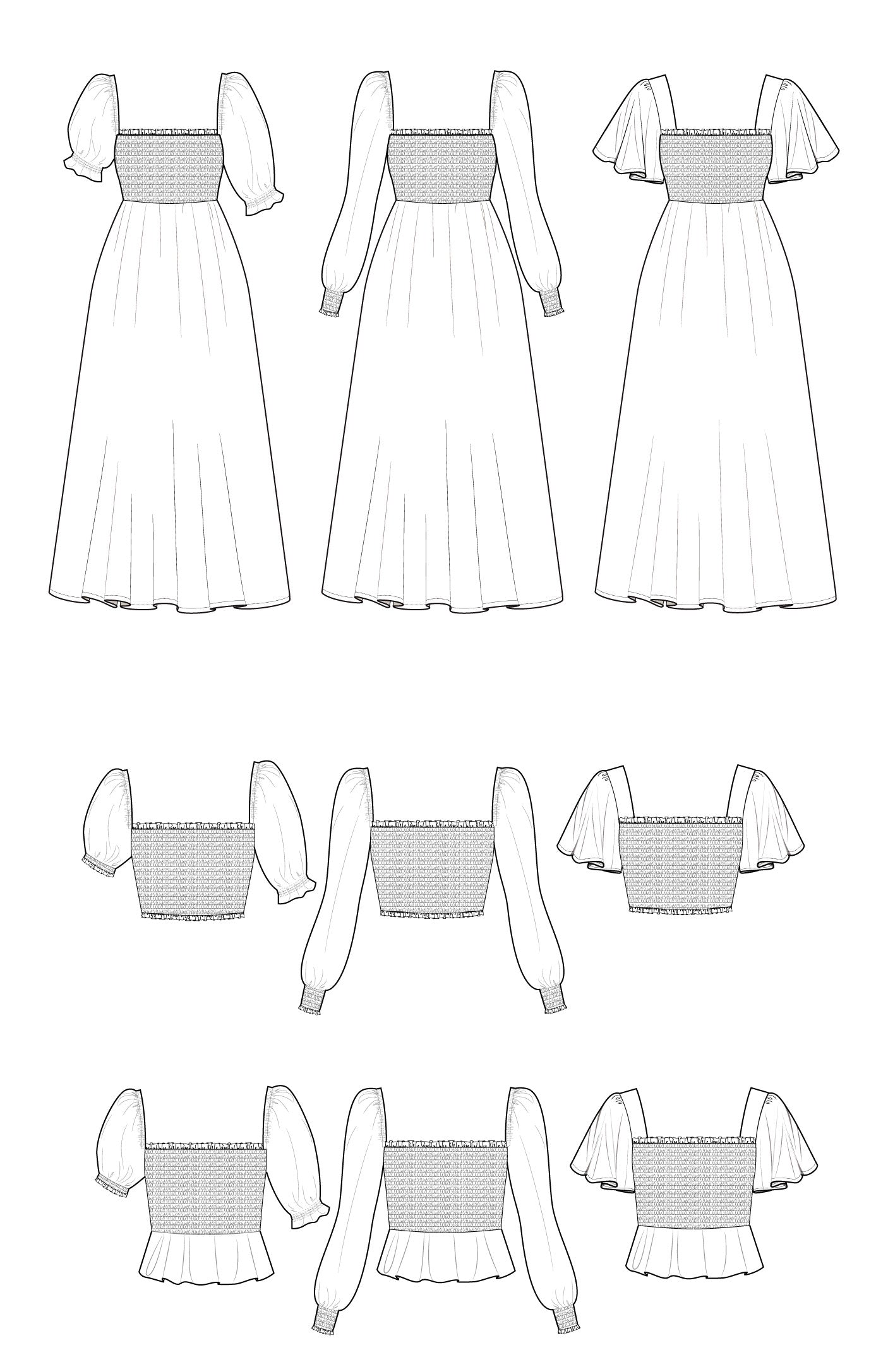 PDF Pattern - Sofia Dress and Top | Victory Patterns