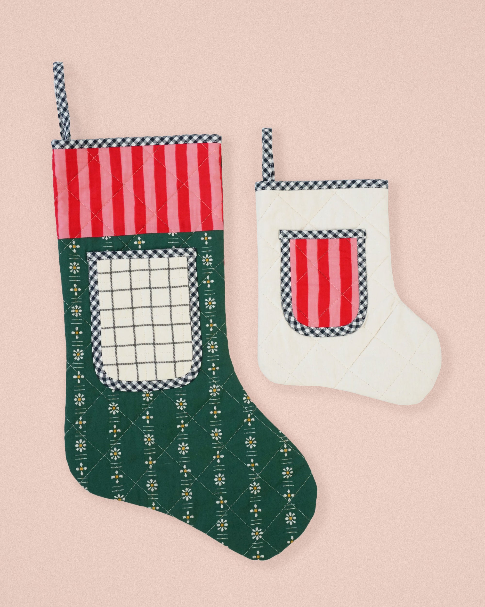 PDF Pattern - Quilted Pocket Stocking | Matchy Matchy Sewing Club