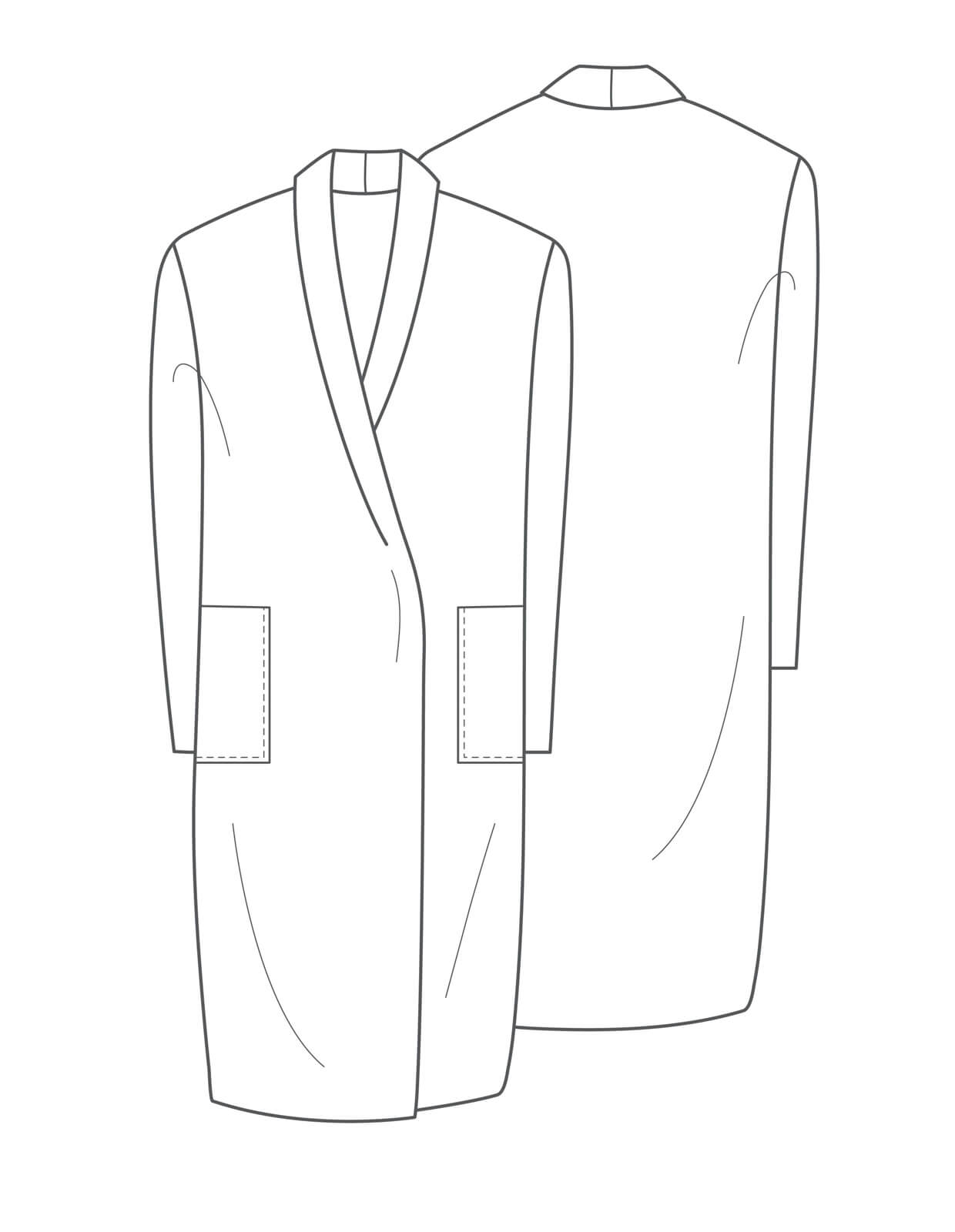 PDF Pattern - Shawl Collar Coat | The Makers Atelier
