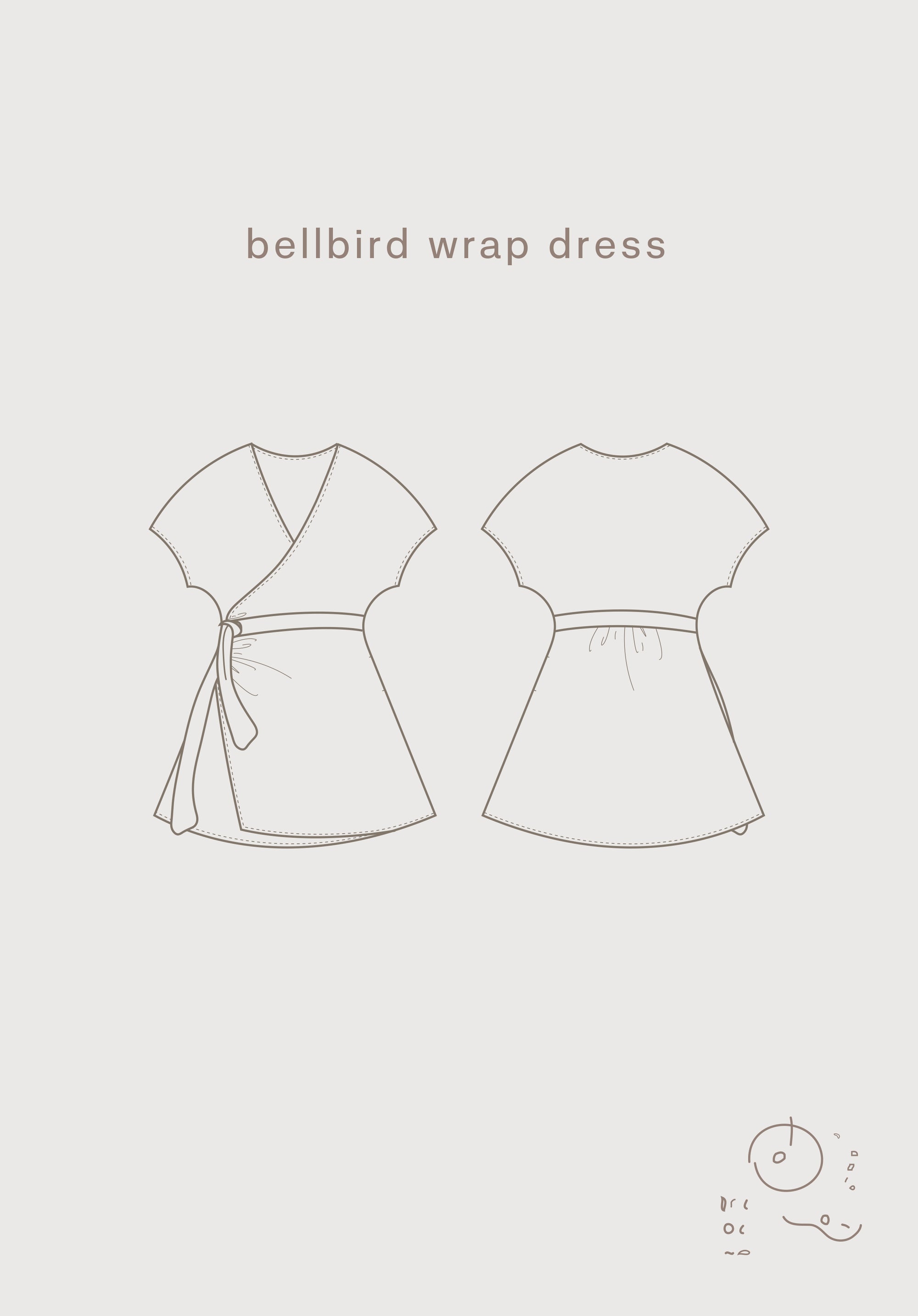 Bellbird Wrap Dress + Top - Sewing Pattern | Common Stitch