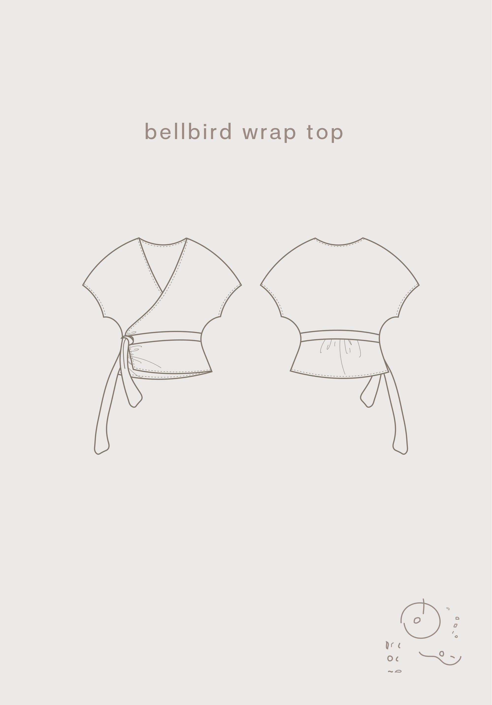 Bellbird Wrap Dress + Top - Sewing Pattern | Common Stitch