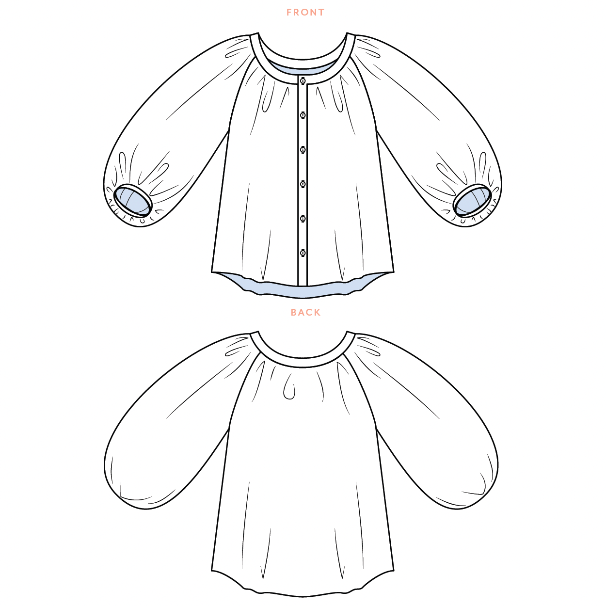 PDF Pattern - Amalfi Blouse | Sewing Patterns by Masin