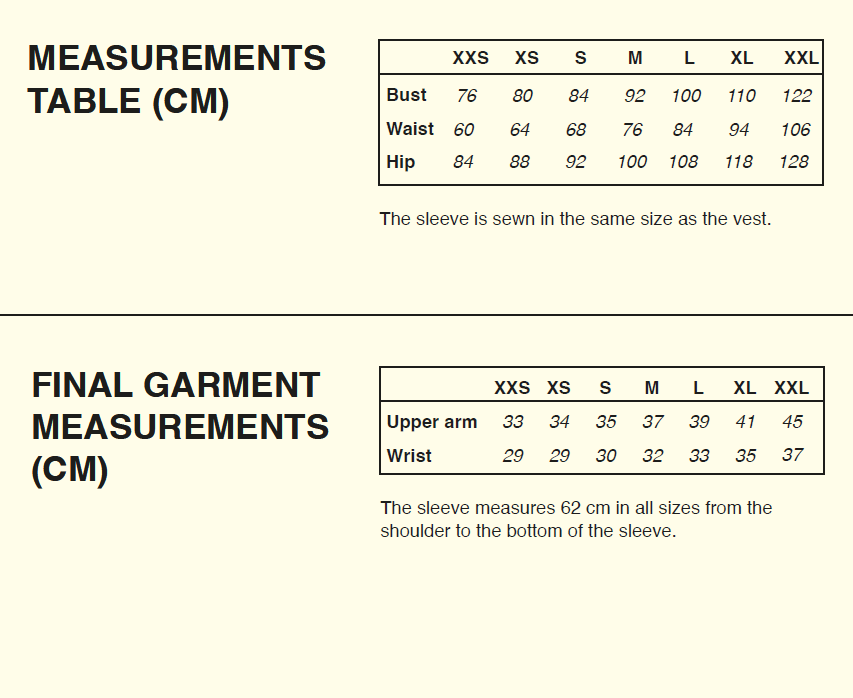 PDF Pattern - Zip Vest x Two Piece Sleeves | Puff and Pencil