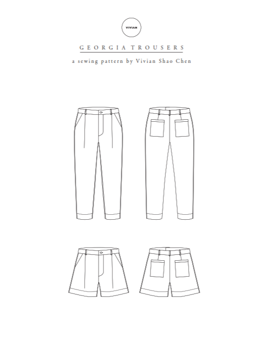 PDF Pattern - Georgia Trousers | Vivian Shao Chen