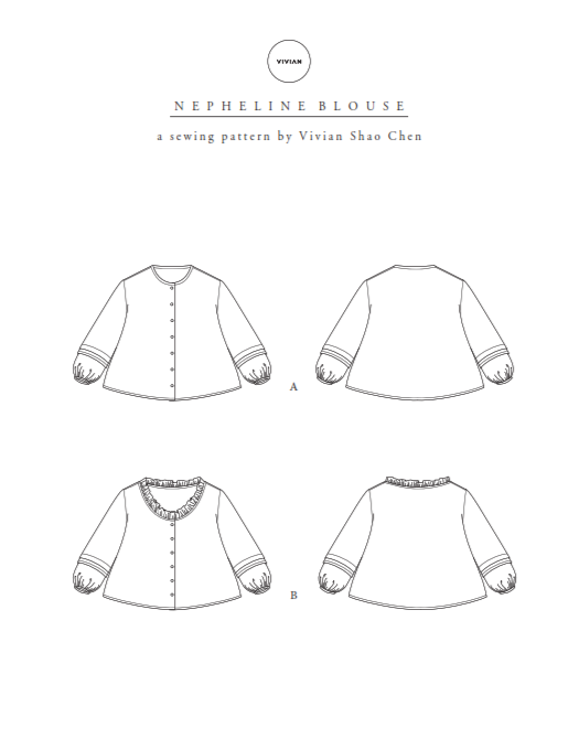 PDF Pattern - Nepheline Blouse | Vivian Shao Chen