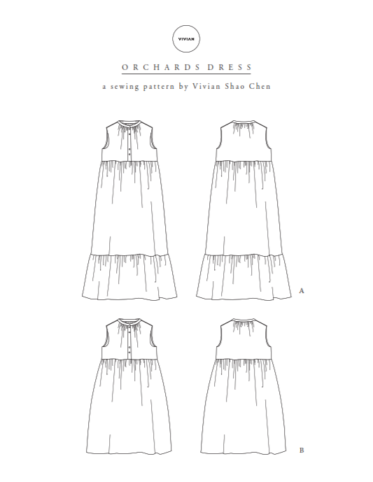 PDF Pattern -  Orchard Dress | Vivian Shao Chen