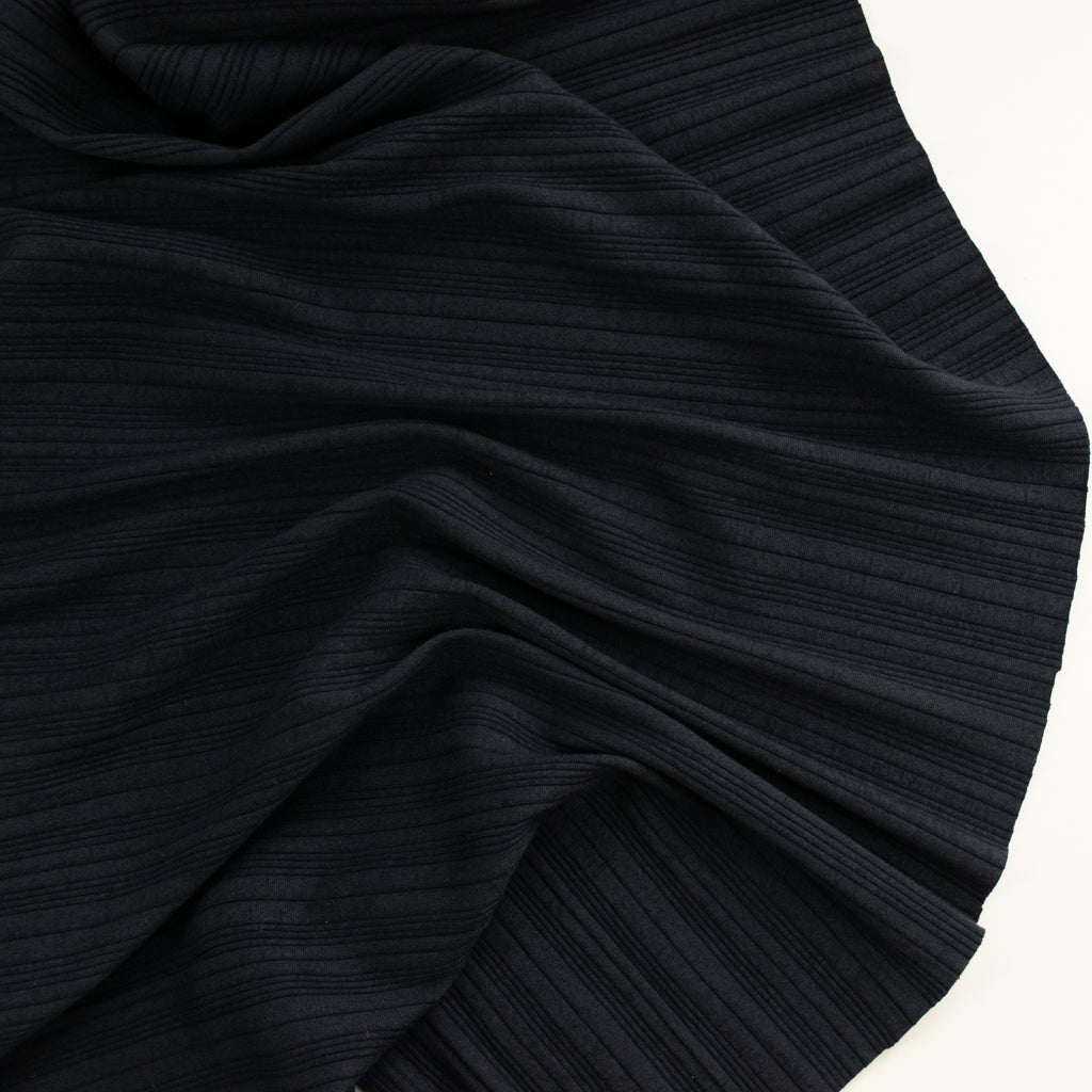 Vintage Ribbed Cotton Jersey - Navy