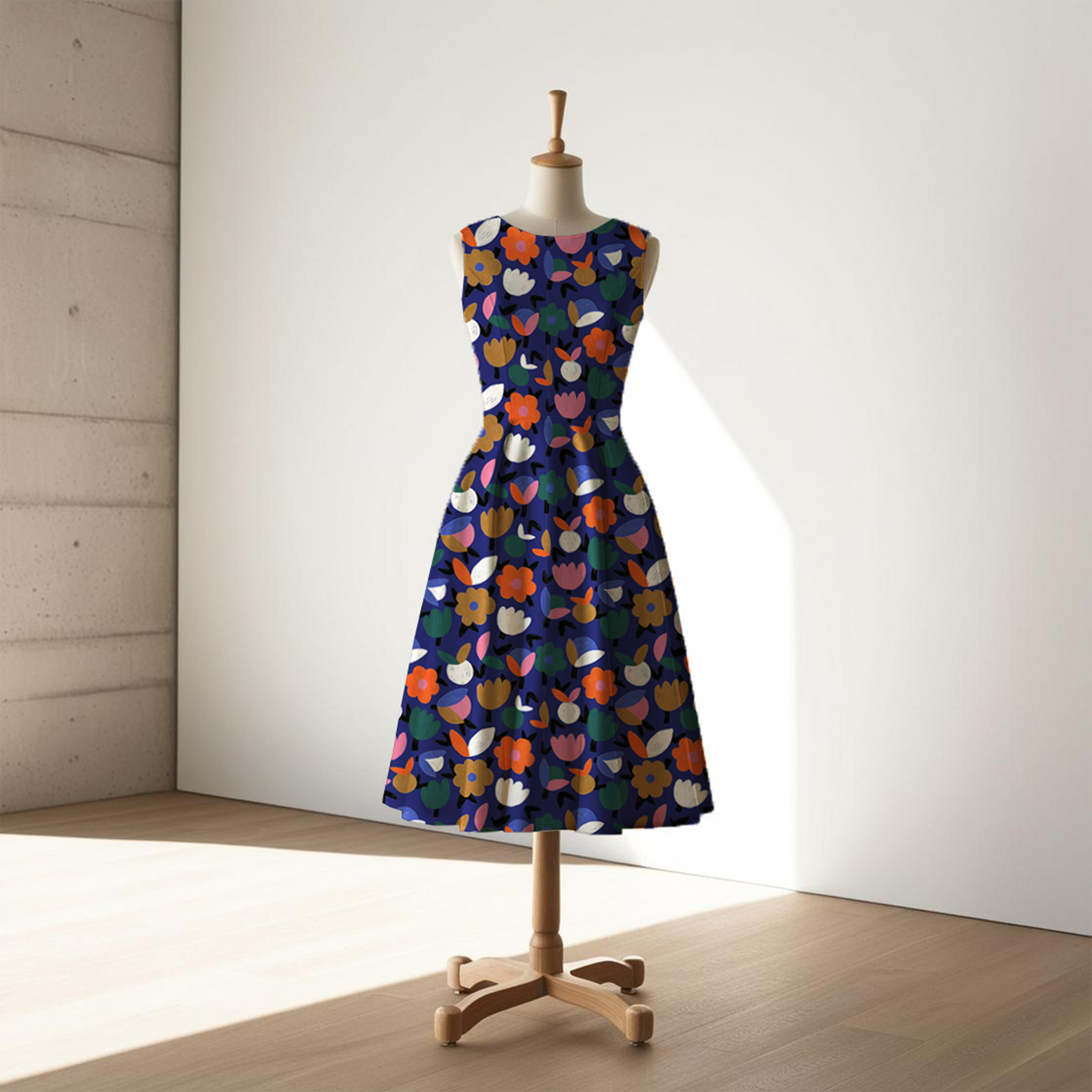 Jennifer Bouron - Cotton Viscose Twill - Chalk Flower