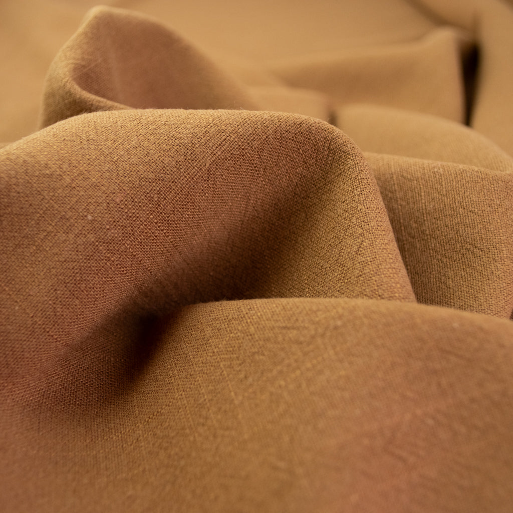 Viscose Linen Noil - Acorn Brown
